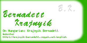 bernadett krajnyik business card